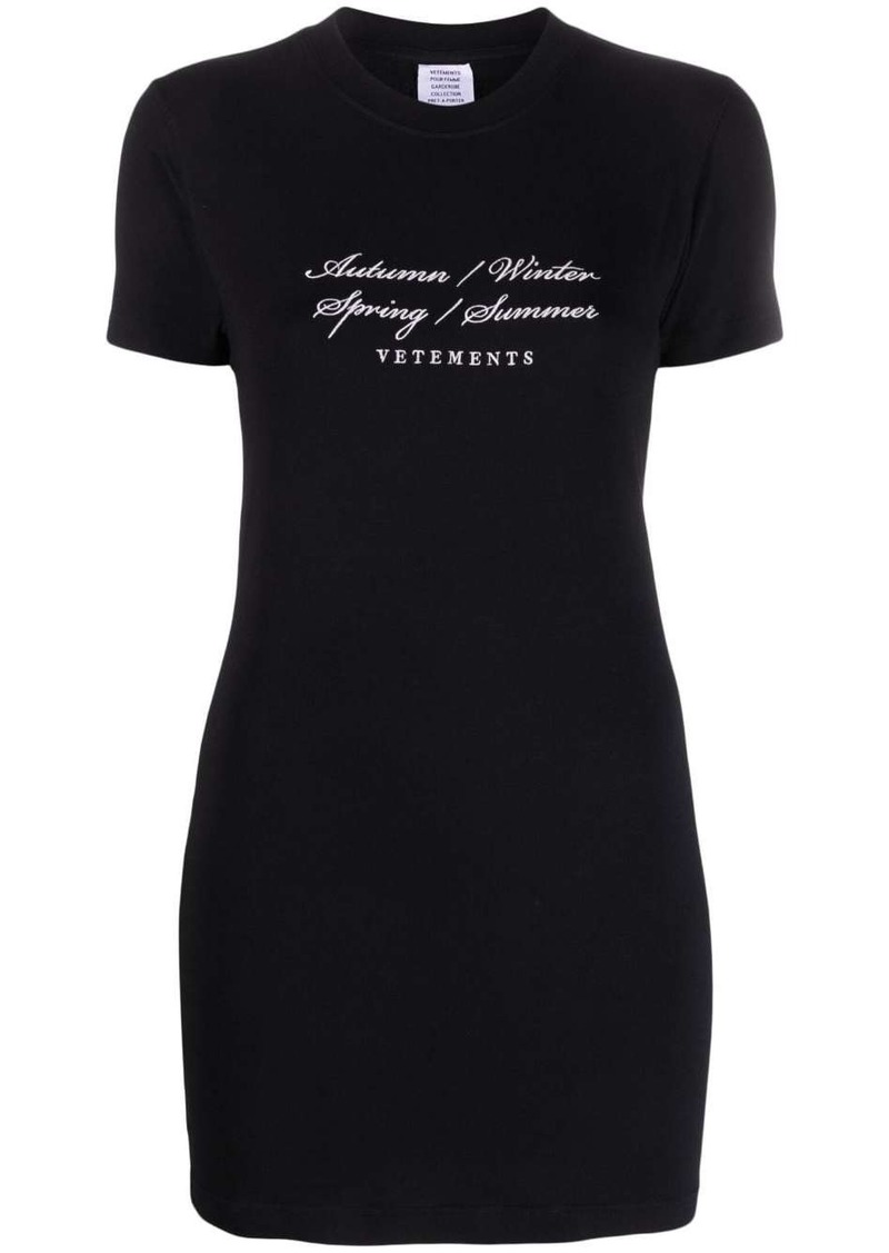 Vetements graphic-print T-shirt minidress