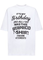 Vetements It's My Birthday Printed Cotton T-shirt