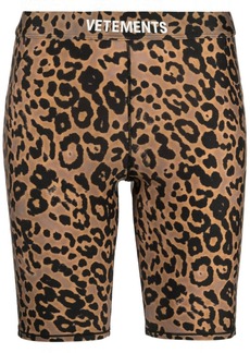 Vetements leopard-print biker shorts