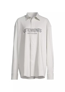 Vetements Limited Edition Logo Oversized Shirt