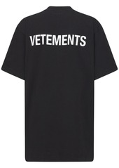 Vetements Logo Cotton Jersey T-shirt