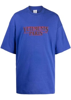 Vetements logo-embroidered cotton T-shirt