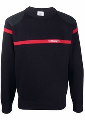 Vetements logo-embroidered merino sweater