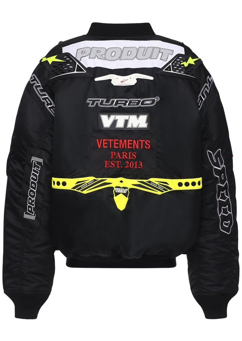 Vetements Motorcycle Bomber Jacket W/ Patches | Outerwear