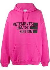 Vetements oversized logo-print hoodie