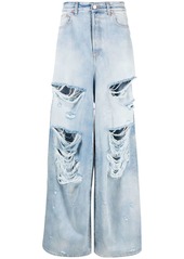 Vetements ripped-detail denim jeans