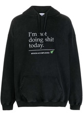 Vetements text-print cotton hoodie