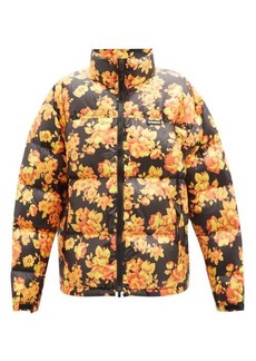 Vetements - Floral-print Quilted Down Jacket - Womens - Black Multi