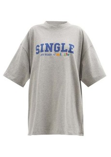 Vetements - Single-print Cotton-jersey T-shirt - Womens - Grey