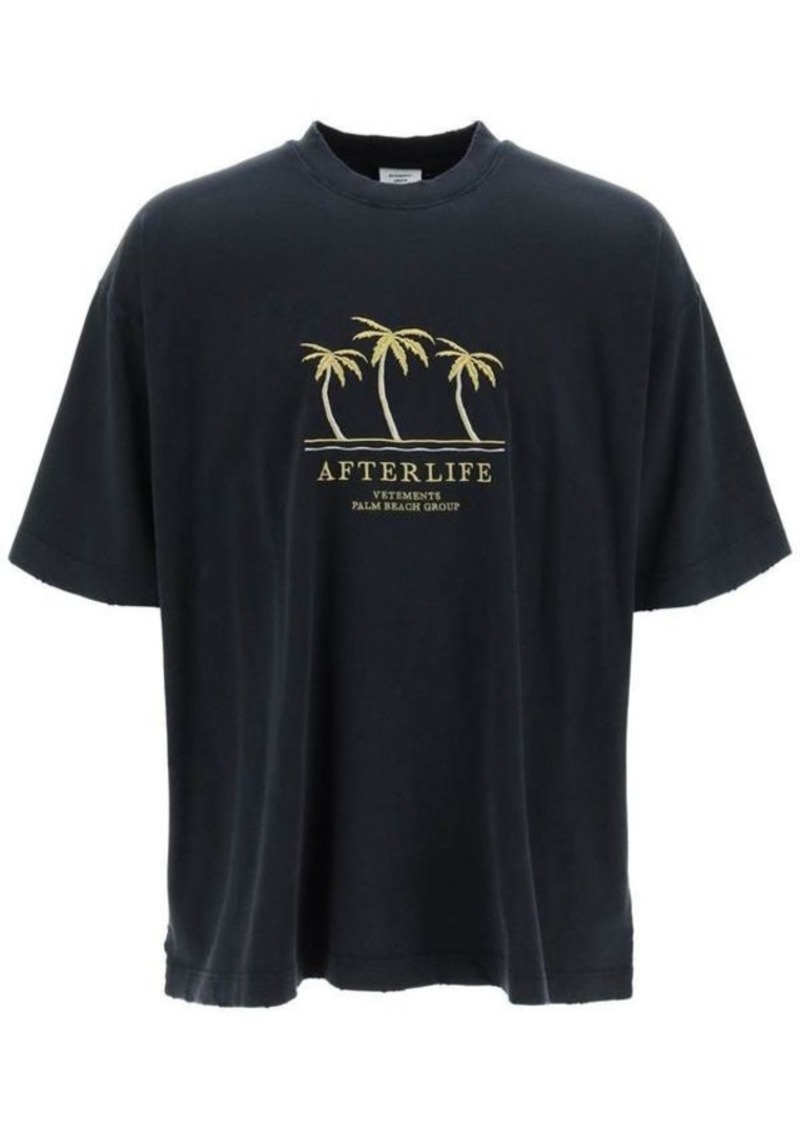 Vetements afterlife embroidery t-shirt