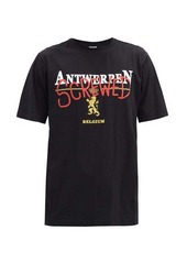 Vetements Antwerpen Screwed-print cotton-jersey T-shirt