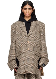 VETEMENTS Beige Cut-Out Tailored Blazer