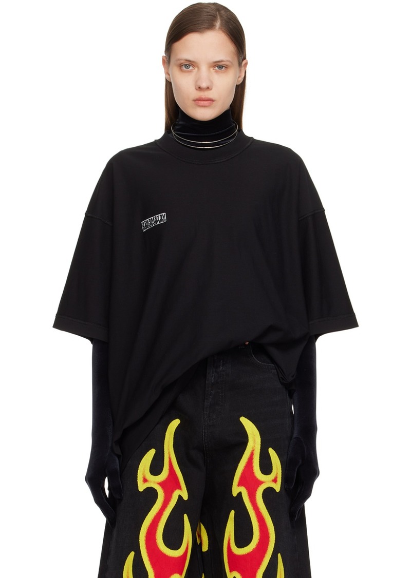 VETEMENTS Black Inside Out T-Shirt