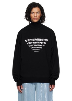 VETEMENTS Black Jacquard Sweater