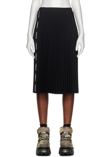 VETEMENTS Black Pleated Midi Skirt