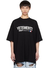 VETEMENTS Black Printed T-Shirt