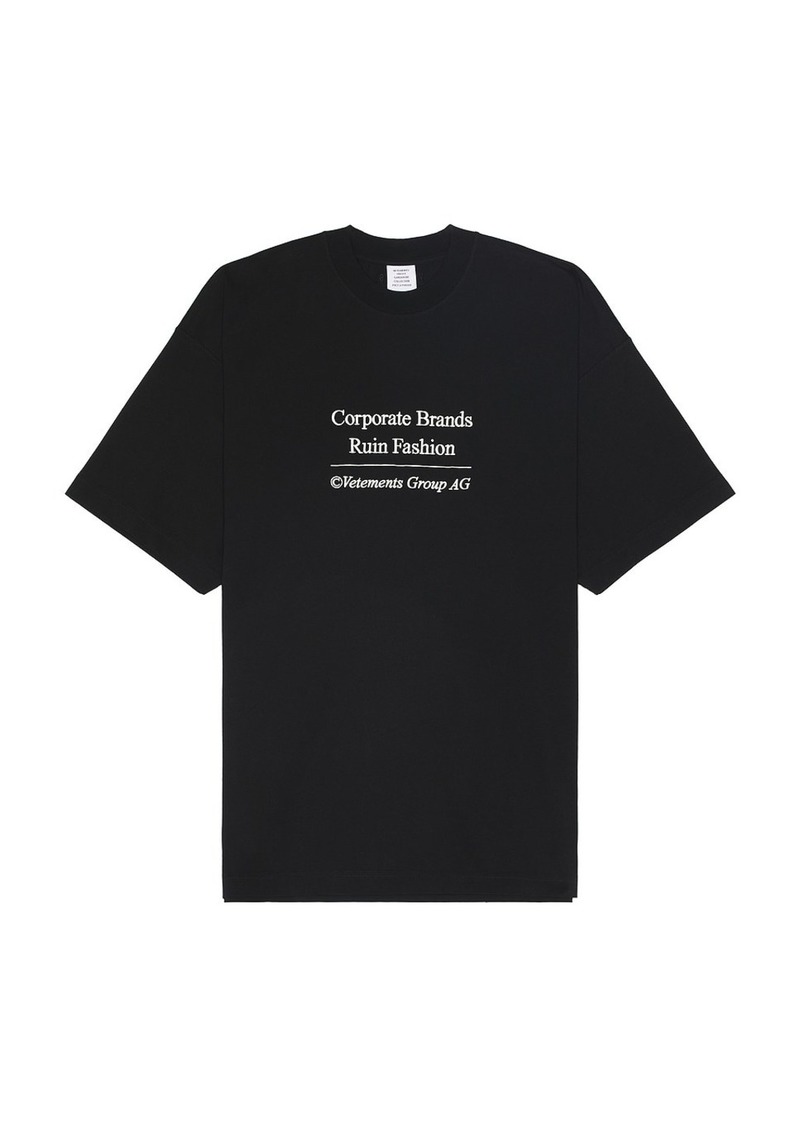 VETEMENTS Corporate Brands T-Shirt