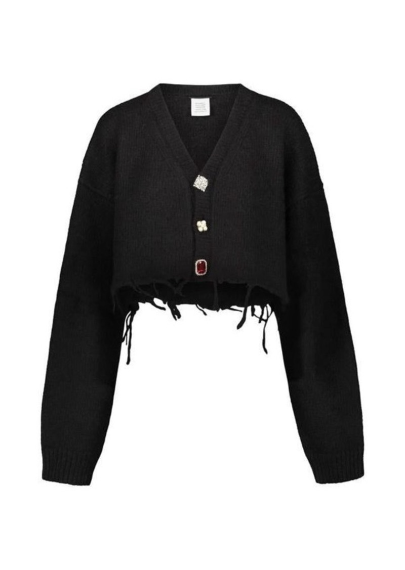 VETEMENTS FANCY BUTTON CROPPED CARDIGAN CLOTHING