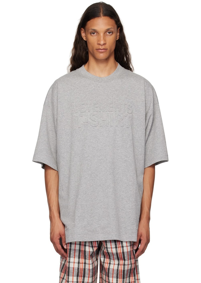 VETEMENTS Gray Illusion Logo T-Shirt