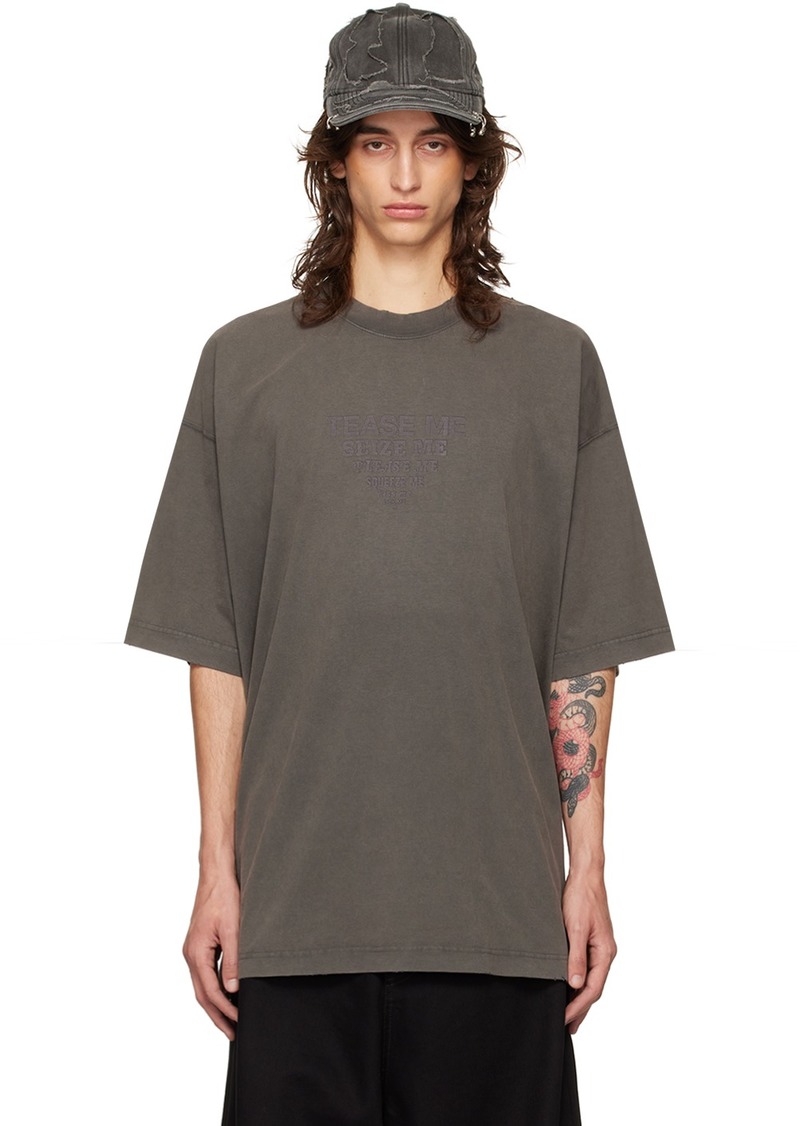 VETEMENTS Gray 'Tease Me' T-shirt