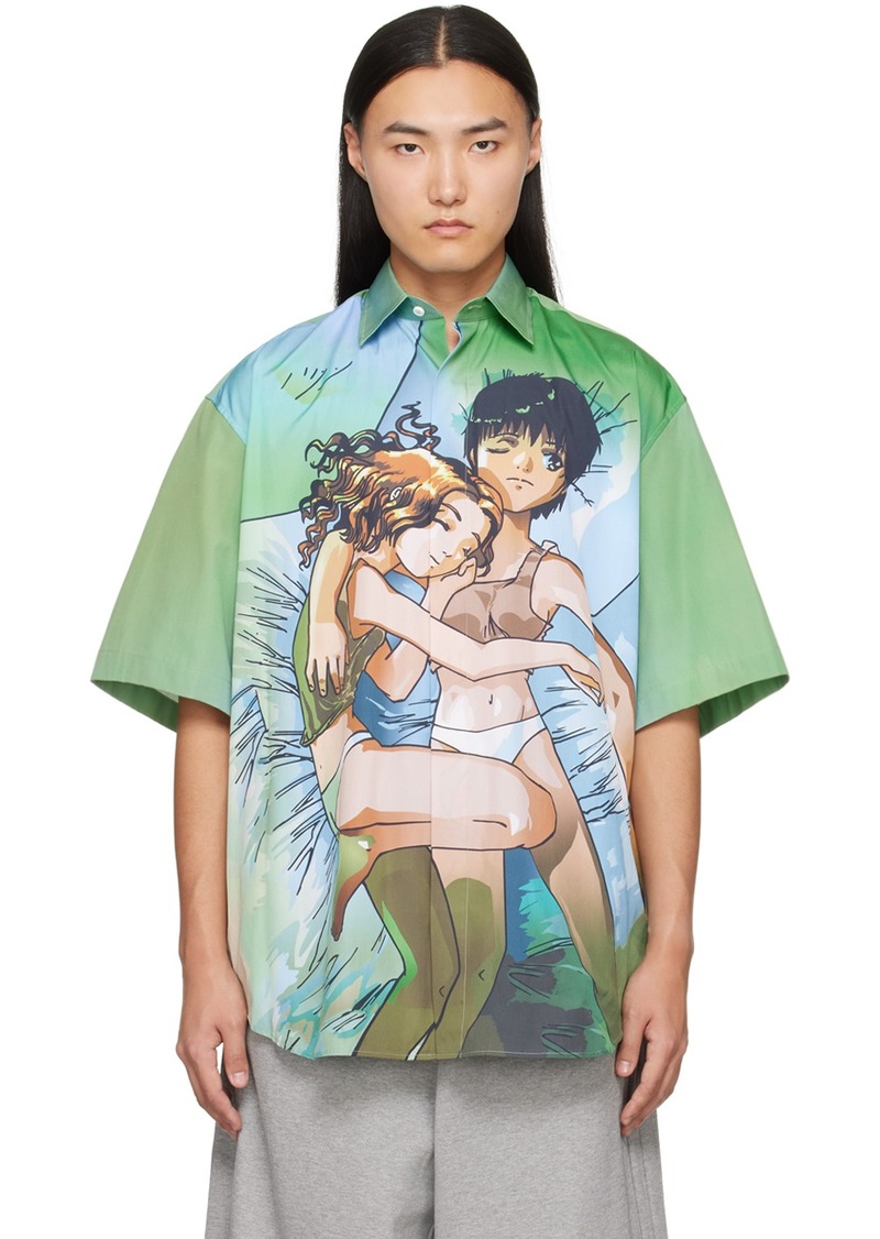 VETEMENTS Green Anime Shirt
