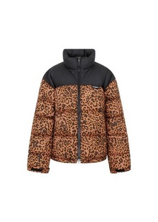 VETEMENTS: Brown Graphic Shearling Jacket