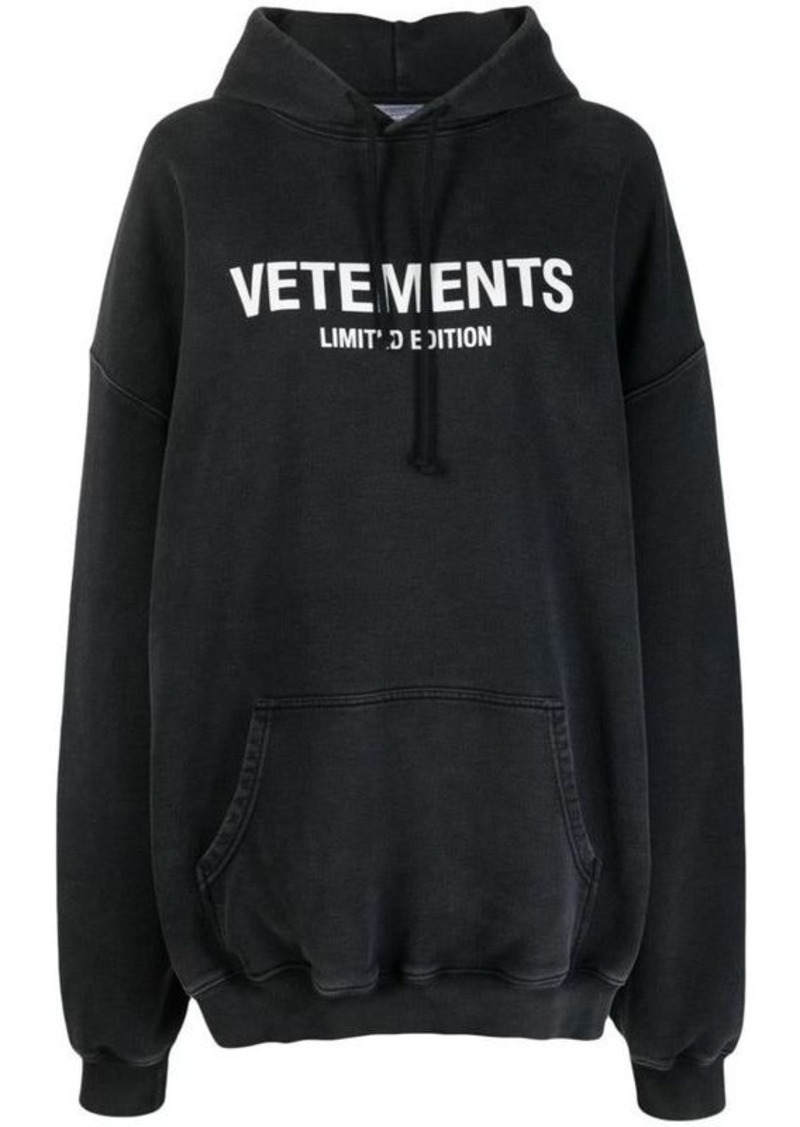 VETEMENTS LIMITED EDITION LOGO HOODIE CLOTHING