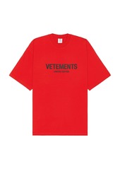 VETEMENTS Limited Edition Logo T-shirt