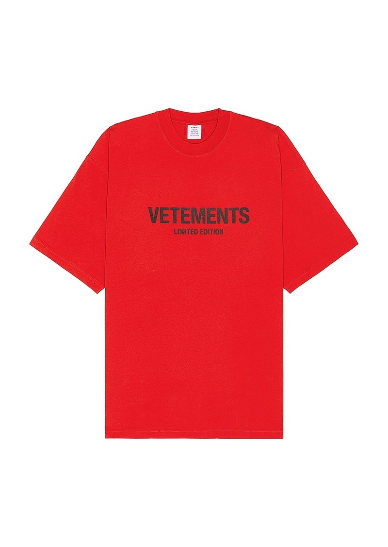 VETEMENTS Limited Edition Logo T-shirt