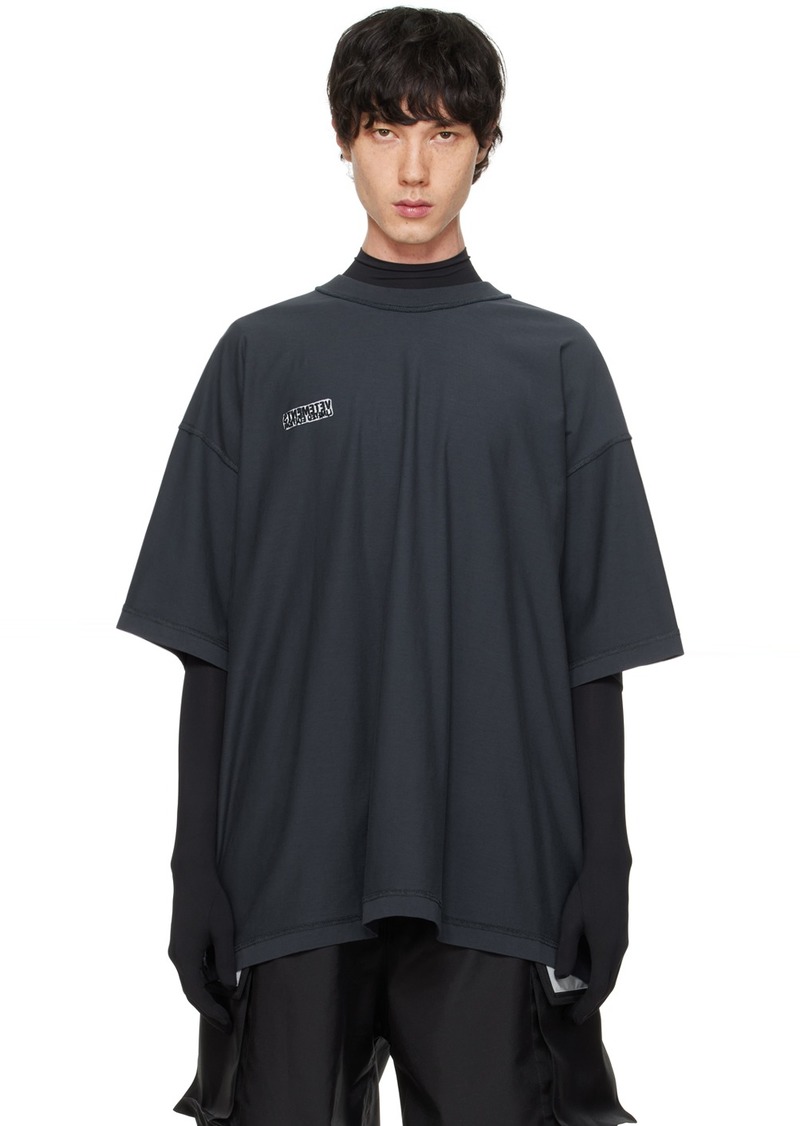 VETEMENTS Navy Inside Out T-Shirt