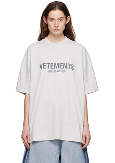 VETEMENTS Off-White 'Limited Edition' T-Shirt