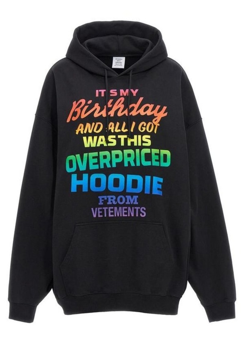 VETEMENTS Overpriced birthday hoodie
