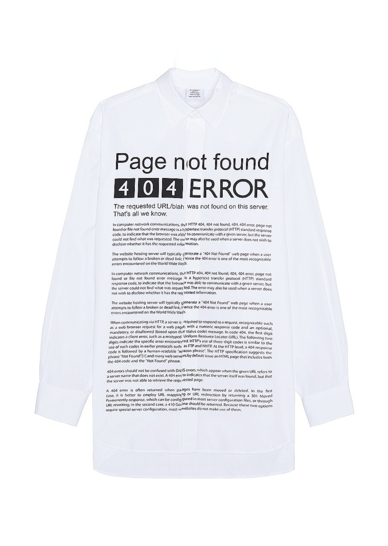 VETEMENTS Page Not Found Shirt