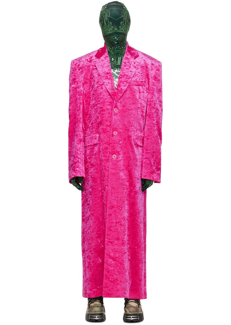 VETEMENTS Pink Button Up Coat