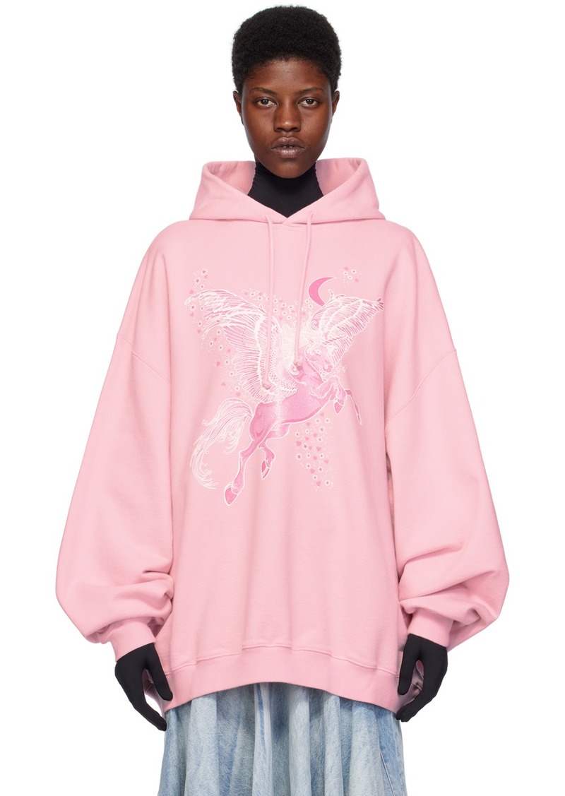 VETEMENTS Pink Flying Unicorn Hoodie