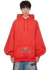 VETEMENTS Red 'A Little Bit Dramatic' Hoodie