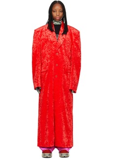 VETEMENTS Red Button Up Coat