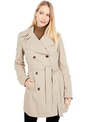 Via Spiga Double-Breasted Belted Trench Coat