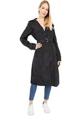 Via Spiga Packable Rain Hooded Belted Long Trench