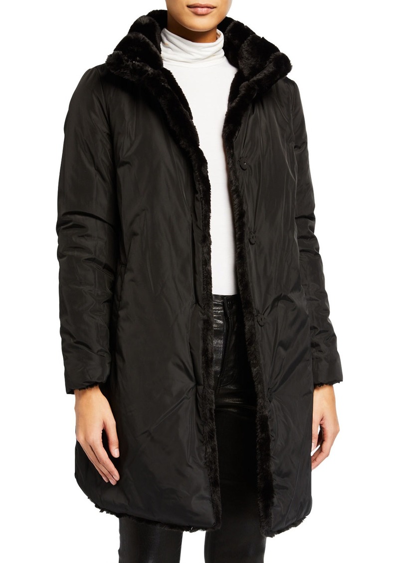 Via Spiga Reversible Faux Fur Coat | Outerwear