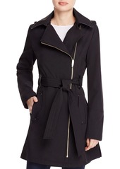 Via Spiga Asymmetric Front Belted Trench Coat 