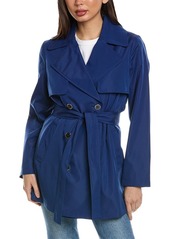 Via Spiga Double-Breasted Short Trench Coat