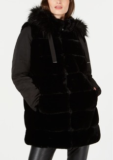 via spiga faux fur trimmed hooded jacket