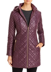 Via Spiga Hooded Quilted Coat