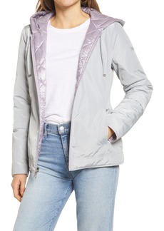 Via Spiga Reversible Hooded Puffer Jacket in Lilac at Nordstrom