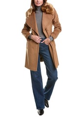 Via Spiga Wool-Blend Wrap Coat