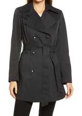 Women's Via Spiga Double Breasted Belted Raincoat