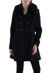 Via Spiga Womens Wool Blend Midi Pea Coat