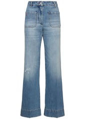 Victoria Beckham Alina Denim High Waisted Wide Jeans