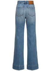 Victoria Beckham Alina Denim High Waisted Wide Jeans